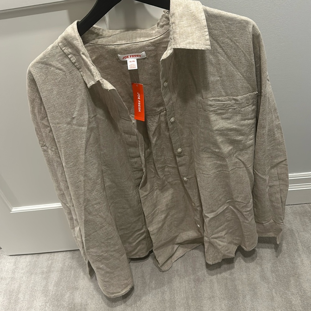 Women’s Joe fresh  linen style oversized button up